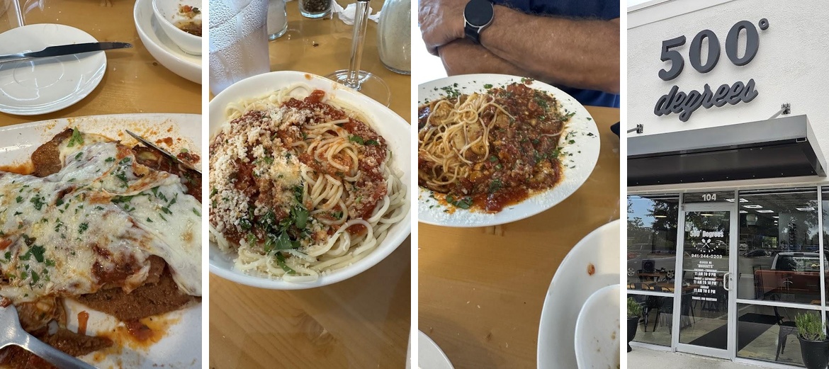 500 Degrees Italian eatery Menu